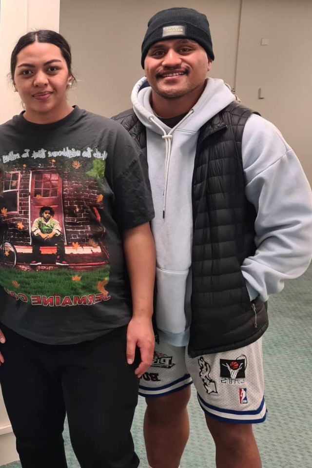 Ana and Stewart at pregnancy classes for pacific women